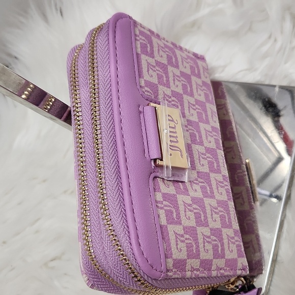 💜🔹️Juicy Couture🔹️ Miss Juicy Violet Tulle Purple Medium Zip-around Wallet - Picture 3 of 5